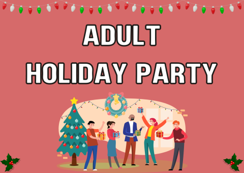 Picture of adults at a holiday party. 